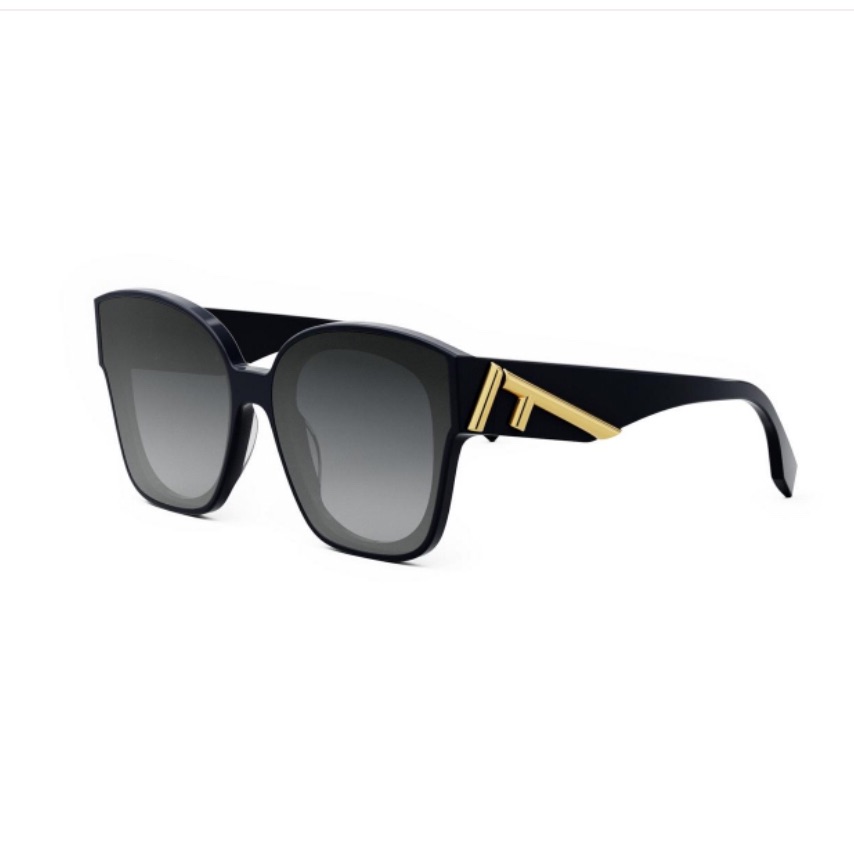 Fendi Fe40098i 6301w Black Smoke Blue Gradient Sunglasses